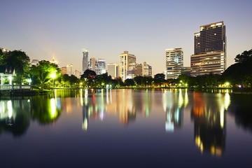 Fototapeta na wymiar Bangkok at the sunset