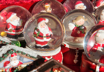 Santa Claus in a snow sphere