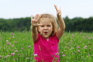  girl on the meadow