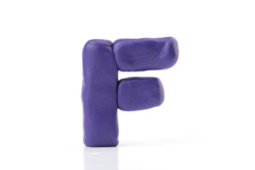 Colour plasticine letter