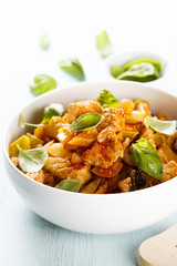 Stew with fresh green basil