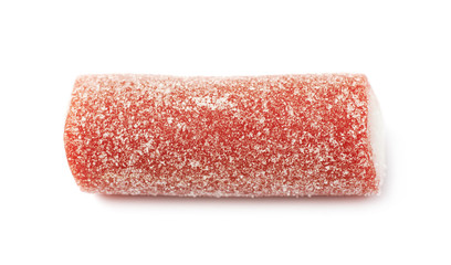 Red and white licorice candy