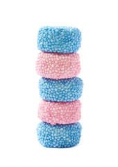 Gelatin based candies isolated