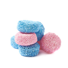 Gelatin based candies isolated
