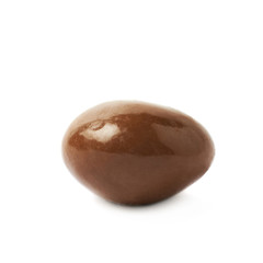 Chocolate glazed nut candy isolated