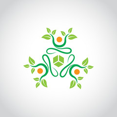 vector icon leaf with shape