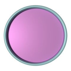 Purple tray with blue frame on white background