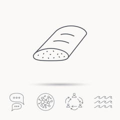 Bread icon. Natural food sign.