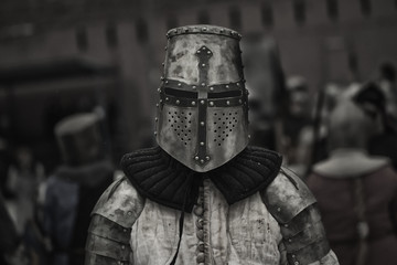 Medieval knight before the battle