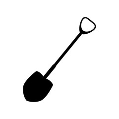 Silhouette of shovel