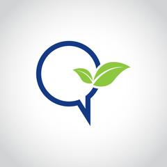 vector icon leaf with shape