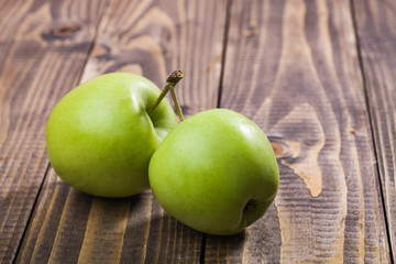 Closeup photo of green apples