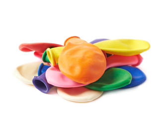 Pile of multiple air balloons isolated