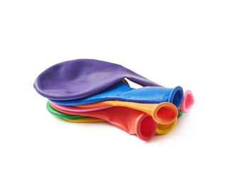 Pile of multiple air balloons isolated