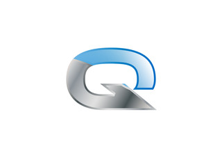 Glossy Metal Letters Blue Sky Colored