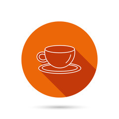 Coffee cup icon. Tea or hot drink sign.