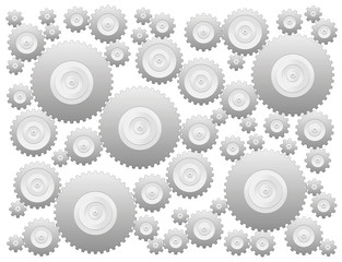 Cogs - gear wheels - isolated vector illustration over white background.
