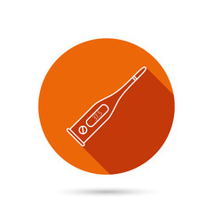 Electronic thermometer icon. Measurement tool.