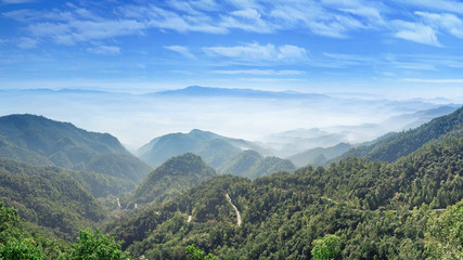 Fototapeta na wymiar Landscape view point of Doi Ang Khang in Fang District, Chiang M