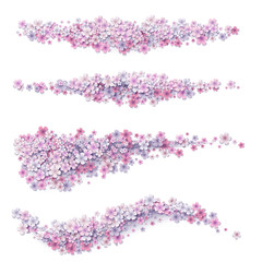 illustration with flower strips collection