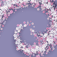 Abstract colorful floral swirl background