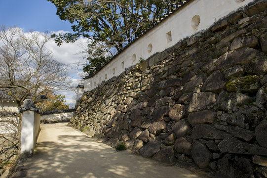 岡山城、城壁