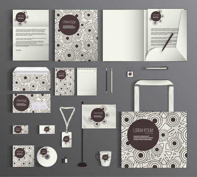 Corporate Identity. Set with a pattern of circles.