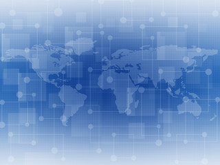 Global Connections Blue Technology Background