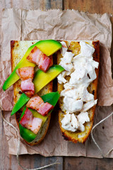 sandwiches with vegetables and cheese