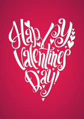 Happy Valentine's Day Valentines day lettering background