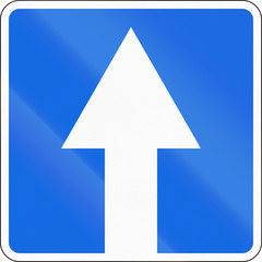 Road sign used in Russia - One-way street