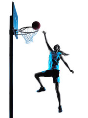 Fototapeta premium woman basketball player silhouette
