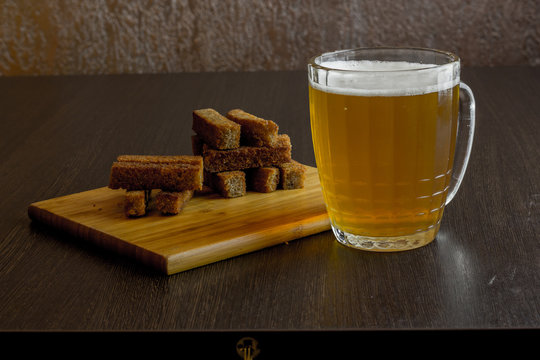 croutons with beer