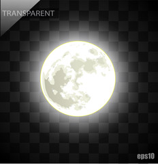 Naklejka premium Vector moon on a transparent background