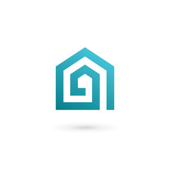 Letter A real estate house logo icon design template elements