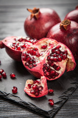 Red juice pomegranate