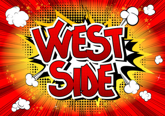 West side - Comic book style word.