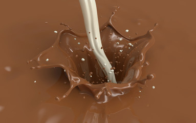 brown chocolate splash with a crown