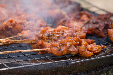 Grilled chicken with bones