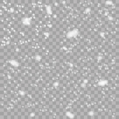 Isolated Falling Snow Overlay 