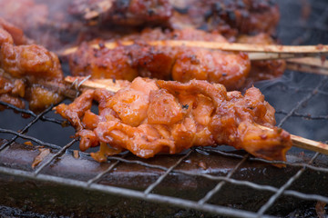 Grilled chicken with bones