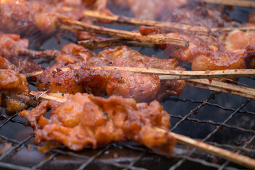 Grilled chicken with bones