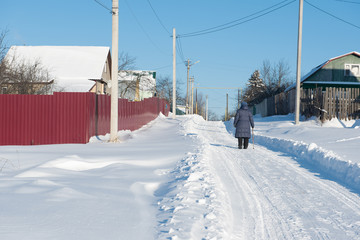 Lonely elderly woman