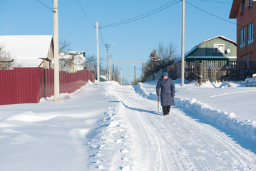 Lonely elderly woman