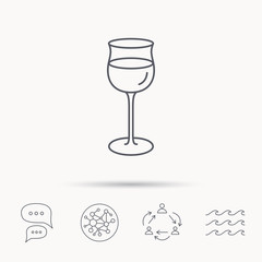Wineglass icon. Goblet sign.