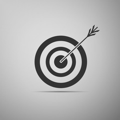 Icon target with dart, isolated