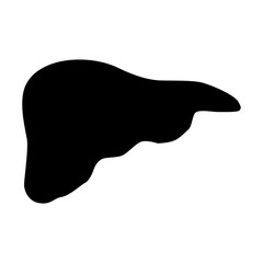 Vector flat liver icon 