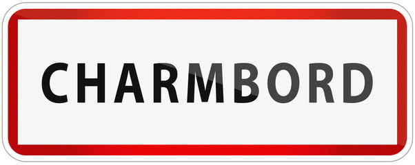 City of Charmbord Traffic Sign in France Illustration