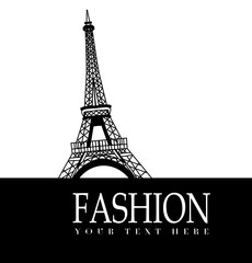 Fototapeta na wymiar Fashion with Paris in the background