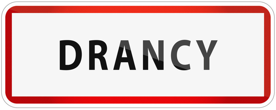 City of Drancy Traffic Sign in France Illustration